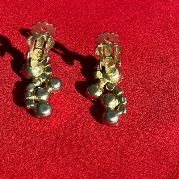 Vintage Aurora Borealis Choker Necklace & Earrings set - Picture 6 of 14